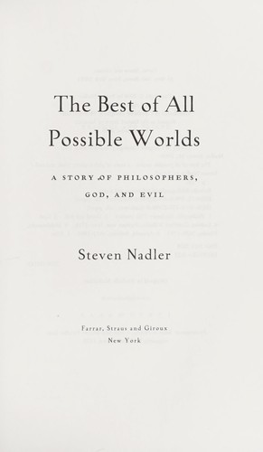 Cover for The best of all possible worlds