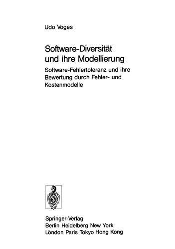Cover for Software-Diversität und ihre Modellierung