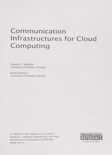 Cover for Communication infrastructures for cloud computing