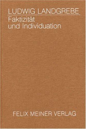 Cover for Faktizität und Individuation