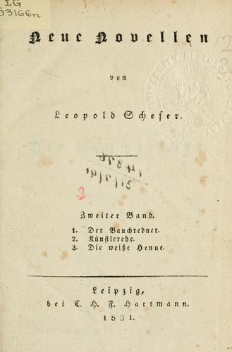 Cover for Neue Novellen.