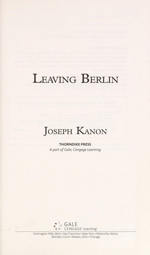 Cover for Leaving Berlin