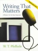 Cover for Writing that matters