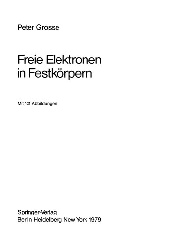 Cover for Freie Elektronen in Festkörpern