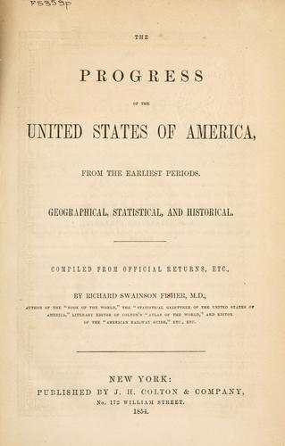 Cover for The progress of the United States of America