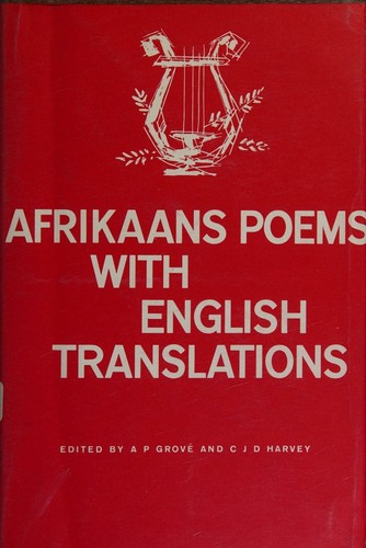 Cover for Afrikaans poems with English translations