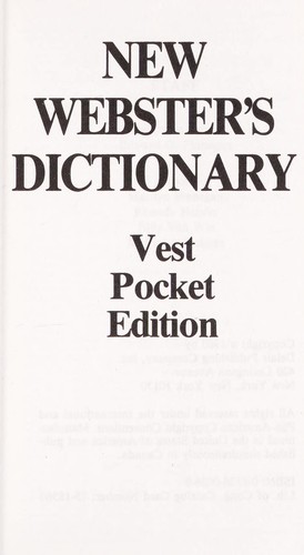 Cover for New Webster's dictionary