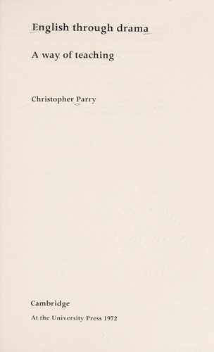 Cover for English through drama