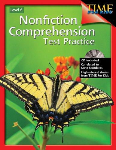 Cover for Nonfiction Comprehension Test Practice Time for Kids Grade 6
