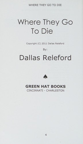 Cover for Where they go to die