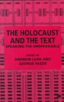 Cover for The Holocaust and the Text