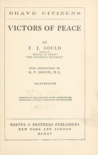 Cover for Victors of peace