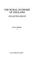 Cover for The Rural Economy of England