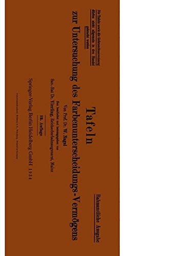 Cover for Tafeln zur Untersuchung des Farbenunterscheidungs-Vermögens