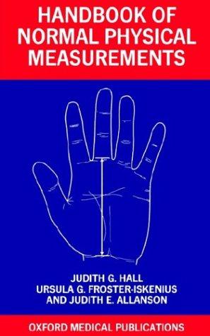 Cover for Handbook of normal physical measurements