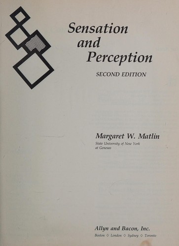 Cover for Sensation and perception