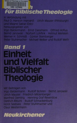 Cover for Einheit und Vielfalt Biblischer Theologie