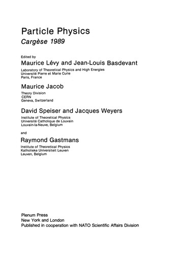 Cover for Particle Physics