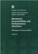Cover for Ministerial Accountability and Parliamentary Questions
