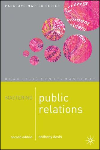 Cover for Mastering Public Relations (Palgrave Master Series (Business))