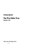Cover for The war Hitler won; the fall of Poland, September 1939