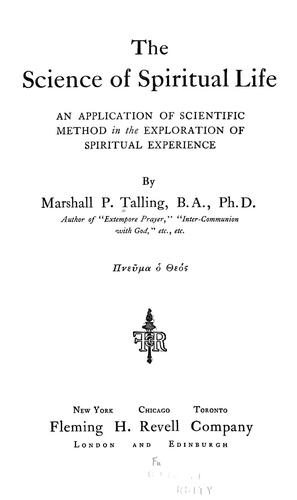 Cover for The science of spiritual life