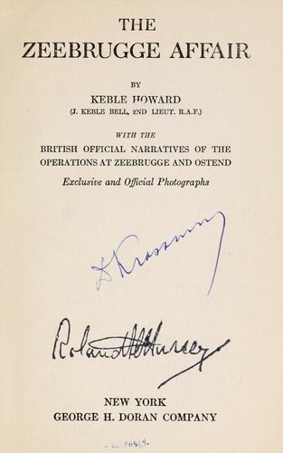 Cover for The Zeebrugge affair