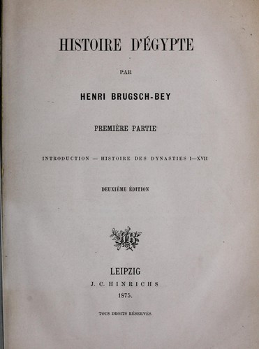 Cover for Histoire d'Égypte