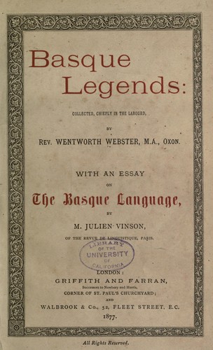Cover for Basque legends