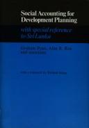 Cover for Social accounting for development planning with special reference to Sri Lanka