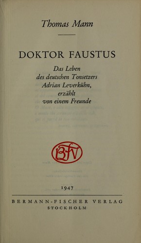 Cover for Doktor Faustus
