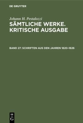 Cover for Schriften Aus Den Jahren 1820-1826