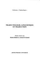 Cover for Traductologie linguistique et traduction