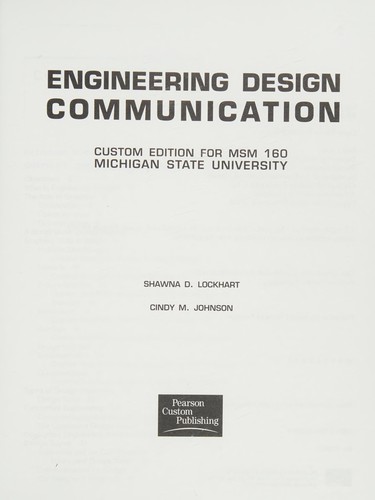 Cover for Engineering Design Communication
