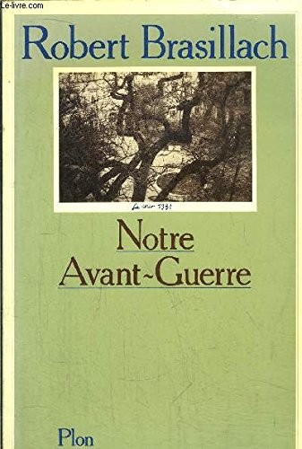 Cover for Notre avant-guerre