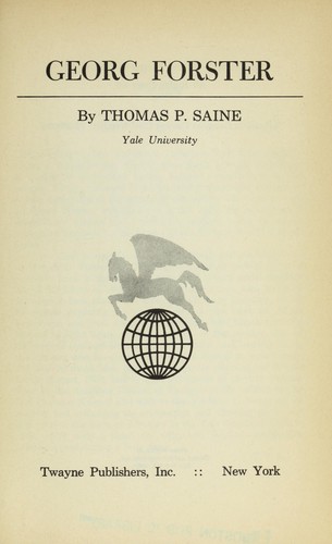 Cover for Georg Forster