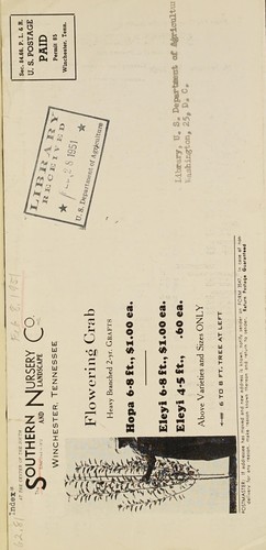 Cover for From the center of the south, the Southern Nursery and Landscape Co., Inc., established in 1872