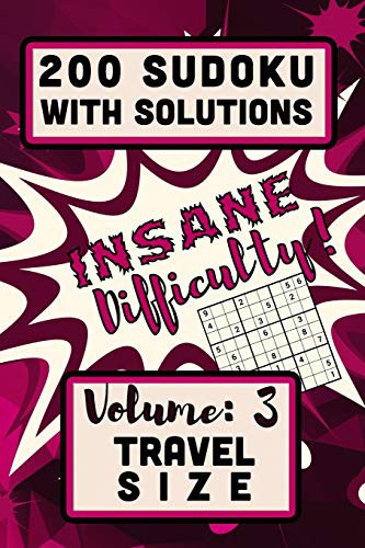 Cover for 200 Sudoku with Solutions - Insane Difficulty!