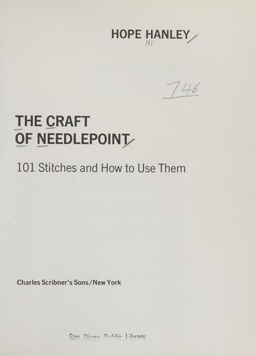 Cover for The craft of needlepoint