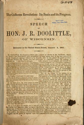 Cover for The Calhoun revolution