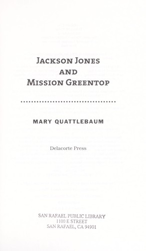 Cover for Jackson Jones and Mission Greentop