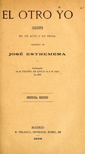 Cover for El otro yo