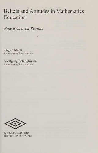 Cover for Beliefs and Attitudes in Mathematics Education