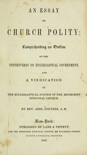 Cover for AN ESSAY ON CHURCH POLITY