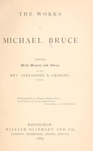 Cover for The works of Michael Bruce
