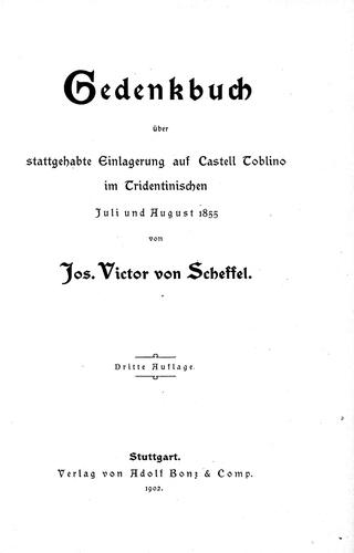 Cover for Gedenkbuch über stattgehabte Einlagerung auf Castell Toblino im Tridentinischen