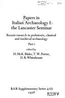 Cover for Papers in Italian archaeology 1