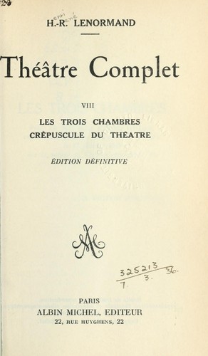 Cover for Théâtre complet