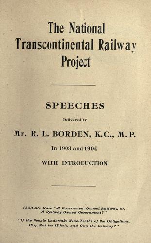 Cover for The National Transcontinental Railway Project
