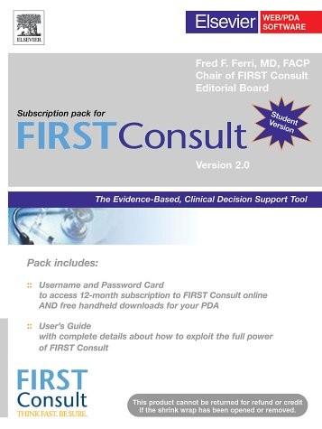 Cover for FIRST Consult 12-Month Subscription - Student Version (FIRSTConsult)